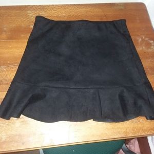 Velvet mini skirt